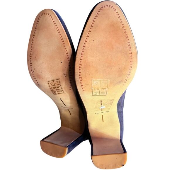 DOLCE VITA Boots Dolce Vita Gray Grey Mid Calf High Heel Ankle Boots Booties Lea - Picture 5 of 6